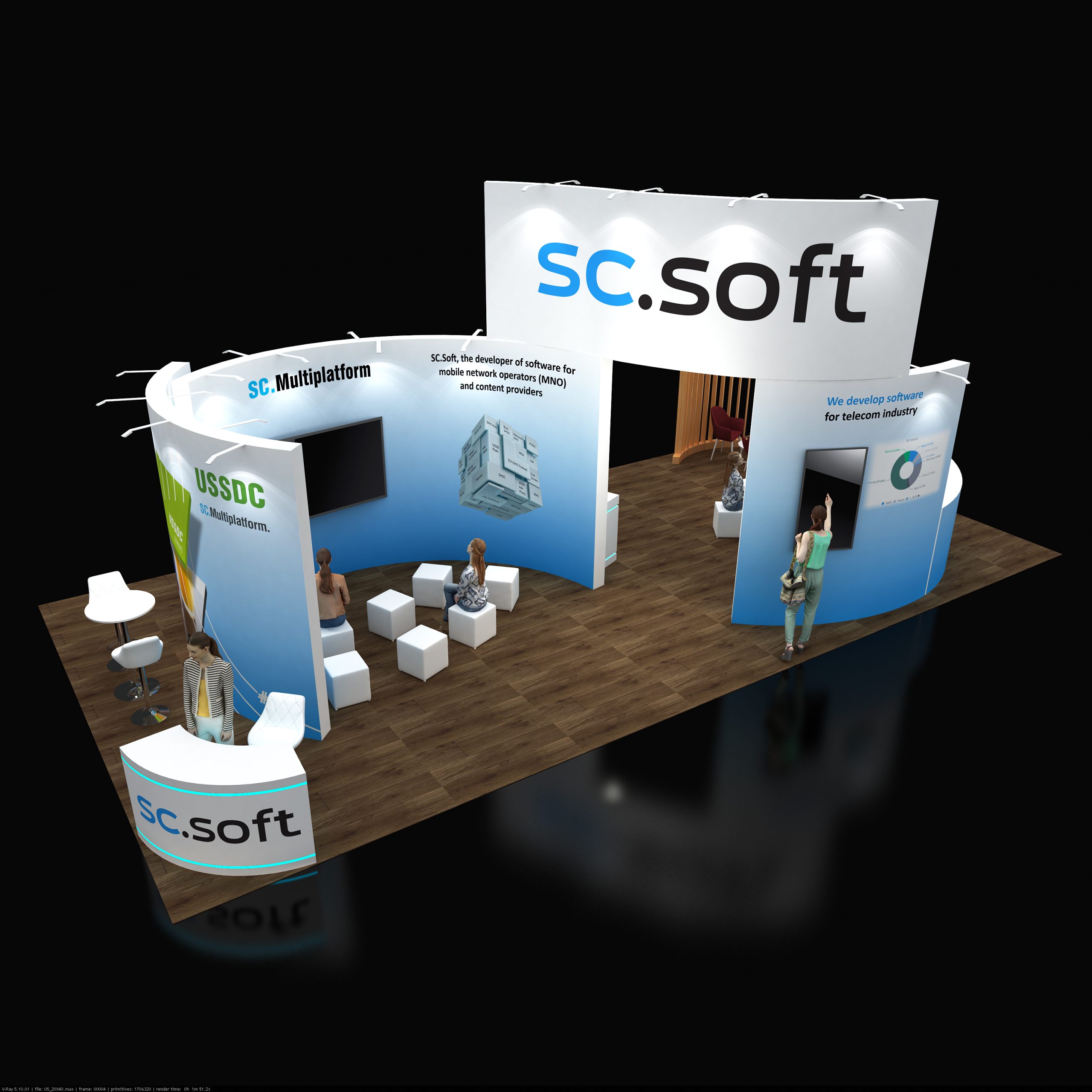20×40 Trade Show Booth Rentals & Booth Designs