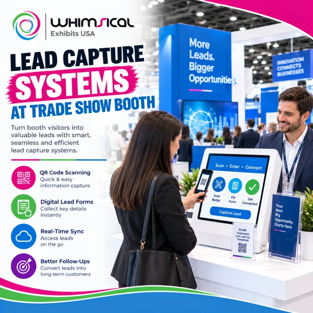 Lead capture systems at trade show booths
