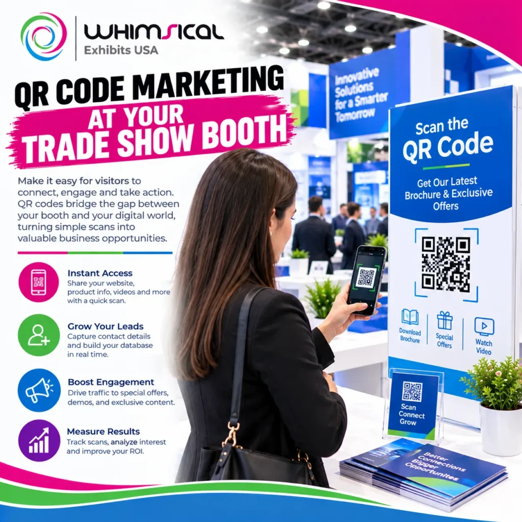 QR code marketing at a trade show booth