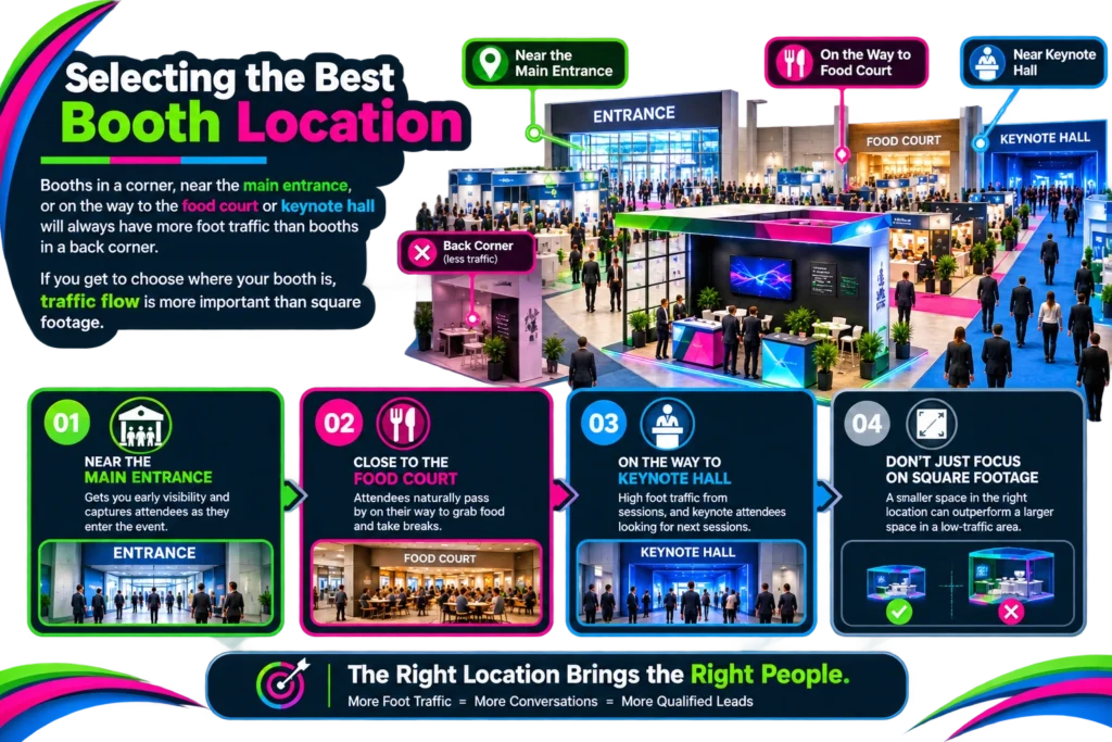 Selecting the best booth location at a trade show